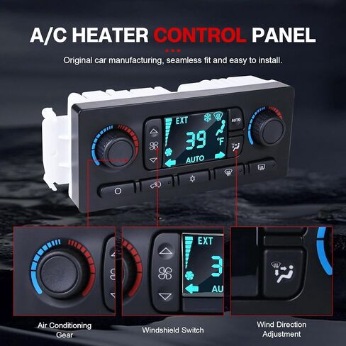 10367041 A/C Heater Climate Control Module Panel Switch Compatible with 05-06 Chevy Silverado Suburban GMC Sierra Yukon Envoy Cadillac Escalade Rainier Hummer Bravada 15855848 15832314 in Saudi Arabia