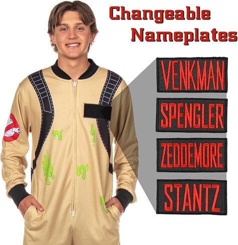 Mad Engine Ghostbusters Jumpsuit Union Suit Adult Costume One Piece Cosplay Pajama Sleepwear in Saudi Arabia