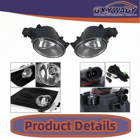 استبدال GXYWADY لمصابيح الضباب الأمامية المصد الأمامي 2016-2018 Altima Clear Len Driver الأيسر والجانب الأيمن للركاب لاستبدال 261558990A 261508990A مصابيح الضباب للقيادة in Saudi Arabia