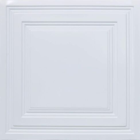 من عادي إلى جميل في ساعات 232 بلاط السقف الاقتصادي PVC 2 قدم × 2 قدم، أبيض، 50 حزمة in Kuwait