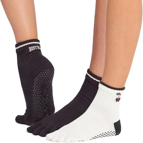 toesox Grip Full Toe Socks – Women's Toe Socks for Yoga, Pilates, Barre & Studio Workouts in Kuwait