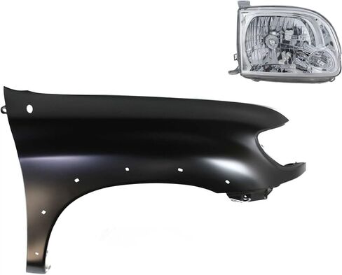 Replacement Headlight Kit Fits Toyota Tundra 2005-2006 4.0L V6 Passenger Side with Fender (Access Cab, Fender Flares) in Saudi Arabia