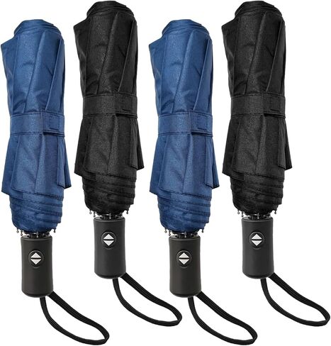 4 Pack Travel Umbrella, Windproof Automatic Open and Close Umbrellas, Folding Rain Umbrella for Men Women in Saudi Arabia