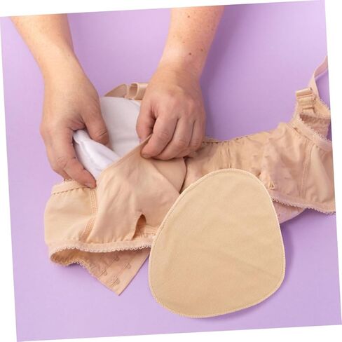 BESPORTBLE 4Pcs Protective Cover Sleeves for Breast Forms Soft Inserts Khaki Pocket for Enhanced Comfort Confidence Lightweight Portable in Saudi Arabia