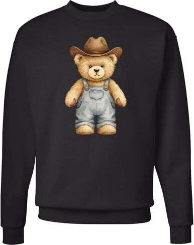 inktastic Cute Cowboy Teddy Bear Adult Sweatshirt in Saudi Arabia