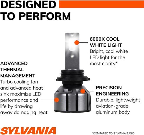 SYLVANIA 9012 LED Ultra - Fog Lights For Cars and Trucks - Headlight Bulbs for Off Road Powersports - 6000k Cool White LED Light - Maximum Lifespan - No Polarity - DIY Upgrade in Saudi Arabia