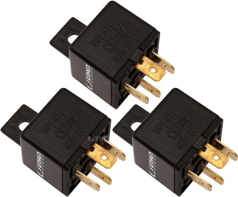 Vixen Horns 4-PIN Relay 40A/12V for Horns/Compressors/Alarms/Fog Light - Bundle of Three relays VXA7449-3 in Saudi Arabia