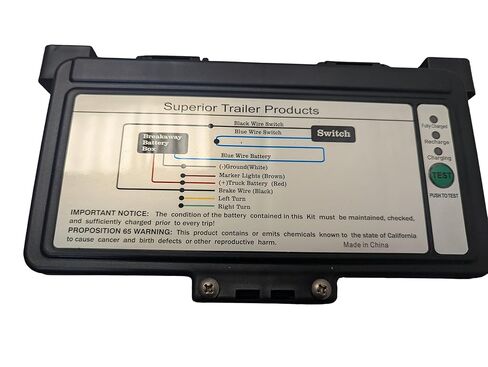 طقم انفصال المقطورة تحميل علوي مع مؤشر شحن LED بطارية 12V10AH مفتاح فرامل مقطورة الطوارئ للمقطورات ذات المحور الثلاثي in Kuwait
