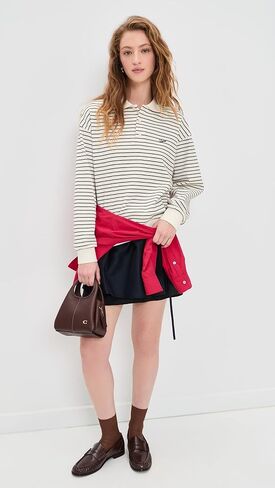 DUNST Women's Striped Collared T-Shirt in Saudi Arabia