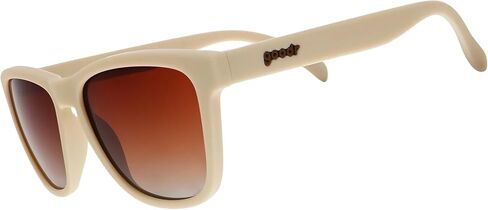goodr Toasted Marshmallow Magic, Polarized Sunglasses for Men & Women, Medium Sized (OG), Light Brown Frames wtih Orange-Gold Gradient Ocean Lenses, UV400 Protection, No Slip in Saudi Arabia
