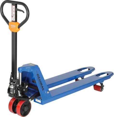 Global Industrial High Capacity Narrow Aisle Pallet Jack, 18" W x 48" L Forks, 5500 lb. Capacity, Manual Duty Pallet Truck for Warehouse, Manufacturing and Retail in Saudi Arabia