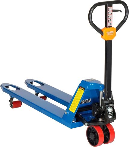 Global Industrial High Capacity Narrow Aisle Pallet Jack, 18" W x 48" L Forks, 5500 lb. Capacity, Manual Duty Pallet Truck for Warehouse, Manufacturing and Retail in Saudi Arabia
