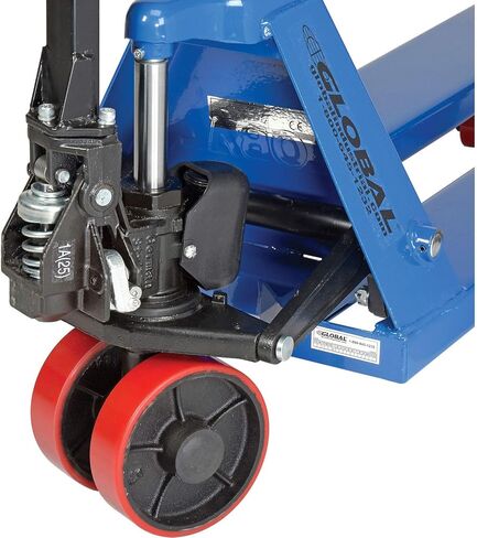 Global Industrial High Capacity Narrow Aisle Pallet Jack, 18" W x 48" L Forks, 5500 lb. Capacity, Manual Duty Pallet Truck for Warehouse, Manufacturing and Retail in Saudi Arabia
