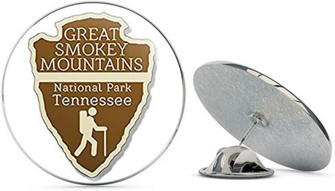 Arrowhead Shaped Great Smokey Mountains National Park (rv Hiking Tenn) Metal 0.75" Lapel Hat Pin Tie Tack Pinback in Saudi Arabia