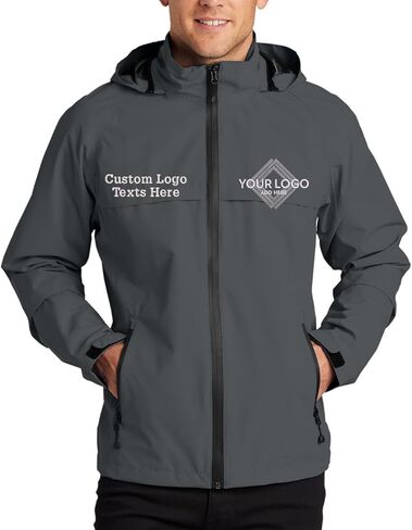 INK STITCH Men J333 Custom Embroidery Add Logo Texts All In One Waterproof Jackets in Saudi Arabia