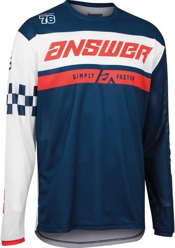 Answer Racing A22 Arkon Octane Youth Off-Road Motorcycle Jersey - Navy/White/Large in Saudi Arabia