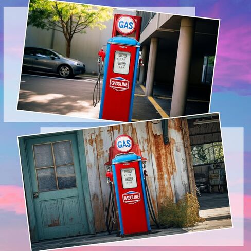 5.3 ft Gas Pump Cardboard Stand-up Cutout Life-Size Race Car Theme Party Decoration Gas Station Backdrop Photo Props Stand up Cardboard for Party Supply in Saudi Arabia