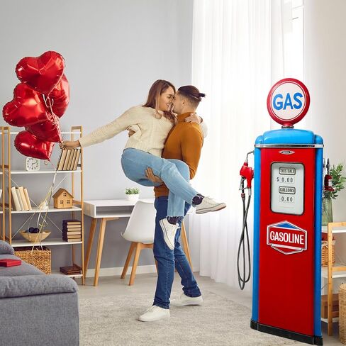5.3 ft Gas Pump Cardboard Stand-up Cutout Life-Size Race Car Theme Party Decoration Gas Station Backdrop Photo Props Stand up Cardboard for Party Supply in Saudi Arabia