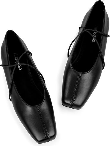 Women's Square Toe Ballet Flats Crisscross Strap Mary Jane Flats | Comfortable Dressy Slip On Mary Janes Casual Low Heel Ballerina Flats for Office Work Wedding in Saudi Arabia