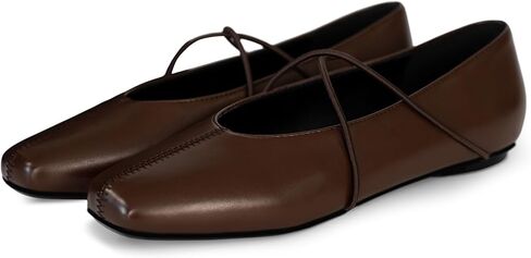 Women's Square Toe Ballet Flats Crisscross Strap Mary Jane Flats | Comfortable Dressy Slip On Mary Janes Casual Low Heel Ballerina Flats for Office Work Wedding in Saudi Arabia