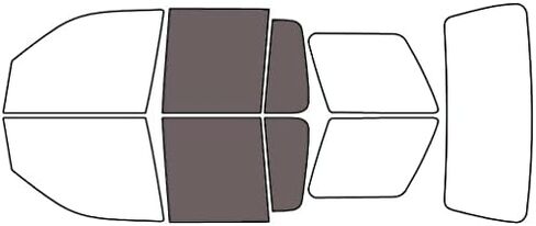طقم تظليل نافذة Rvinyl متوافق مع Ford Explorer 2006-2010 - أسود 5% - طبقة واحدة بدون طبقة فقاعية - افعل ذلك بنفسك طقم القطع الأمامي للمركبة in Kuwait