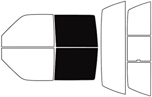 Rvinyl Window Tint Kit Compatible with Chevrolet Silverado 1999-2000 4 Door Crew Cab - Black 5% - Single Ply No Bubble Film - Do it Yourself Vehicle Complete Precut Kit in Saudi Arabia