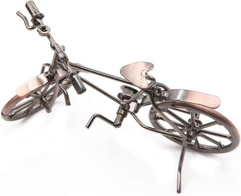 Vintage Metal Bicycle Ornaments Desktop Crafts Ironwork Bike Figurines Bike Miniature Home Decoration for Children Toys Gifts (Red Copper) in Saudi Arabia