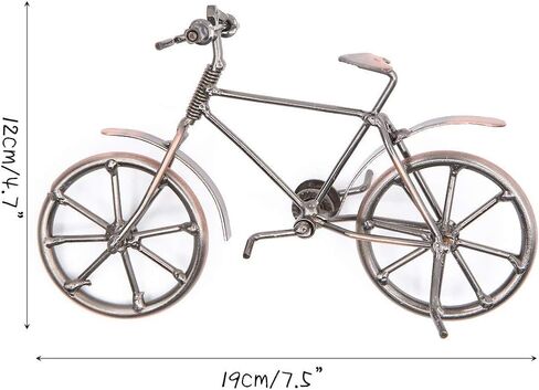 Vintage Metal Bicycle Ornaments Desktop Crafts Ironwork Bike Figurines Bike Miniature Home Decoration for Children Toys Gifts (Red Copper) in Saudi Arabia