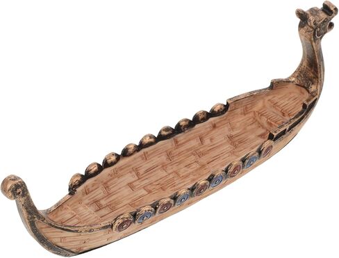Viking Pirate Ship Model Vintage Resin Decorative Boat Sculpture for Home Desk Multi-Functional Nautical Decor for Living Room Bedroom Office and Study in Saudi Arabia