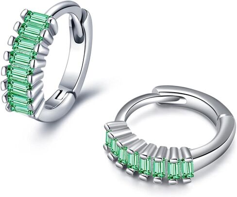 Small Huggie Hoop Earrings for Women, 925 Sterling Silver Tiny Huggie Earring with Cubic Zirconia for Everyday in Saudi Arabia