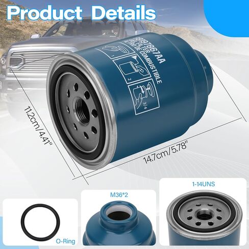 طقم فلتر رام 6.7 لتر الكمون يناسب 2013-2018 | | يستبدل 68197867AA 68157291AA 5083285AA، فلتر الزيت/الوقود من فئة OEM وفاصل الوقود/الماء. in Kuwait