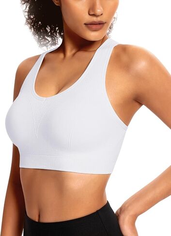 AENLLEY Padded Racerback Sports Bras for Women - Breathable Medium Support for Yoga Gym Workout Fitness in Saudi Arabia