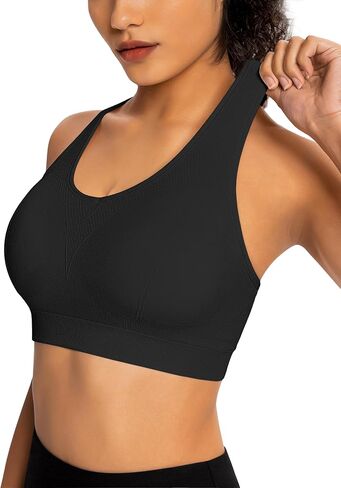 AENLLEY Padded Racerback Sports Bras for Women - Breathable Medium Support for Yoga Gym Workout Fitness in Saudi Arabia