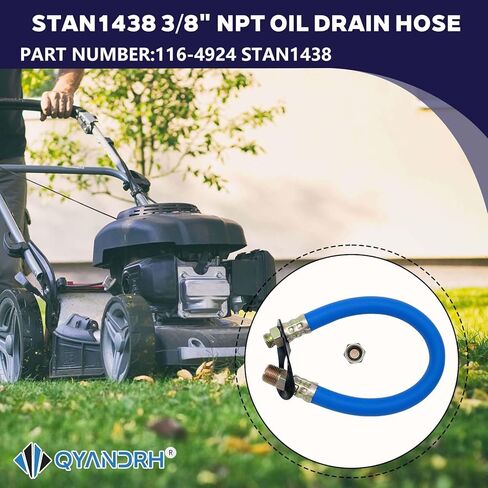 قطعة واحدة 116-4924 STAN1438 3/8 بوصة خرطوم تصريف الزيت NPT بطول 14 بوصة يناسب محركات Ko-hler Tecumseh (أزرق) in Kuwait