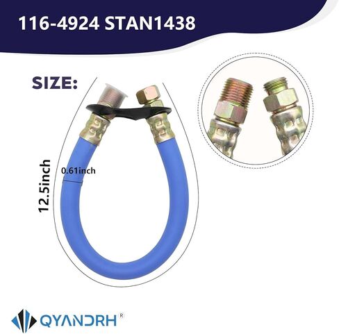 قطعة واحدة 116-4924 STAN1438 3/8 بوصة خرطوم تصريف الزيت NPT بطول 14 بوصة يناسب محركات Ko-hler Tecumseh (أزرق) in Kuwait