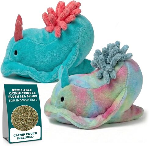 فورهافن مجموعة العاب للقطط مع 2 كيس نعناع بري للقطط في الاماكن المغلقة، قابلة للغسل ومتينة مع جيب النعناع البري قابل لاعادة الملء - مجموعة العاب القطط، ازرق مصبوغ، مجموعة من قطعتين in Kuwait