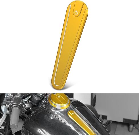 لوحة زخرفية لخزان الوقود الذهبي من NICECNC، لوحة إدخال لوحة القطع بالليزر CNC متوافقة مع Harley Street Glide FLHX 2017-2023، Street Glide Special FLHXS 2017-2020، بديل لـ 14100855 in Kuwait