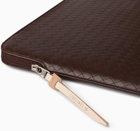 Comfyable Woven Laptop Sleeve 13 Inch Faux Leather Compatible with 13/13.3/14 Inch MacBook Air & MacBook Pro M5 M4 M3 M2 2025, Mac Travel Case for Men Women, Computer Sleeve, Mocha Brown in Saudi Arabia