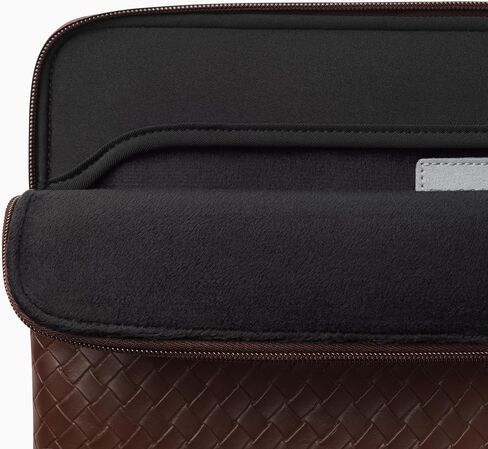 Comfyable Woven Laptop Sleeve 13 Inch Faux Leather Compatible with 13/13.3/14 Inch MacBook Air & MacBook Pro M5 M4 M3 M2 2025, Mac Travel Case for Men Women, Computer Sleeve, Mocha Brown in Saudi Arabia