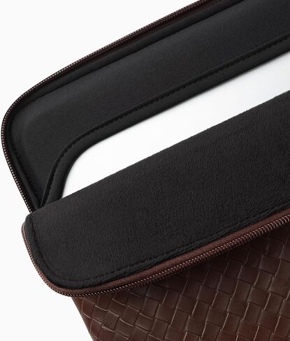 Comfyable Woven Laptop Sleeve 13 Inch Faux Leather Compatible with 13/13.3/14 Inch MacBook Air & MacBook Pro M5 M4 M3 M2 2025, Mac Travel Case for Men Women, Computer Sleeve, Mocha Brown in Saudi Arabia