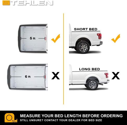 Stehlen 642167829706 متوافق مع 2019-2023 Ford Ranger 5 أقدام (60 بوصة) حصيرة سرير شاحنة مطاطية ذات لوحة ماسية - أسود in Saudi Arabia