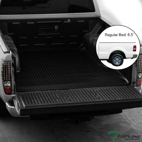 Black Rubber Diamond Plate Truck Bed Floor Mat Liner Compatible with 04-14 Ford F150 / 06-08 Lincoln Mark LT 6.5 Feet (78") Bed in Kuwait