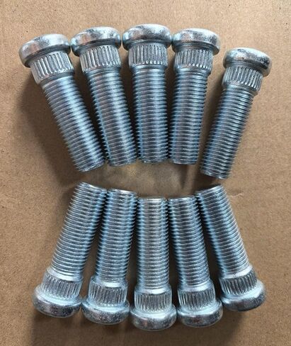 10PCS 610-327 Front M14-1.50 Serrated Wheel Stud - 16.00mm Knurl, 45.5mm Length Compatible with Select 1992-1999 Chevrolet GMC K1500 K2500 Yukon in Saudi Arabia