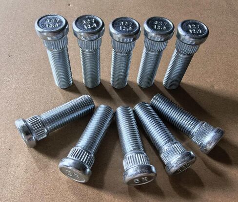 10PCS 610-327 Front M14-1.50 Serrated Wheel Stud - 16.00mm Knurl, 45.5mm Length Compatible with Select 1992-1999 Chevrolet GMC K1500 K2500 Yukon in Saudi Arabia