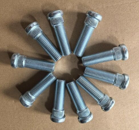 10PCS 610-327 Front M14-1.50 Serrated Wheel Stud - 16.00mm Knurl, 45.5mm Length Compatible with Select 1992-1999 Chevrolet GMC K1500 K2500 Yukon in Saudi Arabia