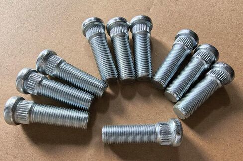 10PCS 610-327 Front M14-1.50 Serrated Wheel Stud - 16.00mm Knurl, 45.5mm Length Compatible with Select 1992-1999 Chevrolet GMC K1500 K2500 Yukon in Saudi Arabia