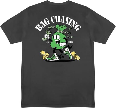 Baseball Lifestyle 101 Bag Chaser Tee for Men, Soft 60/40 Blend, Breathable, Side-Seamed T-Shirt, Adult Sizes S-XL in Saudi Arabia