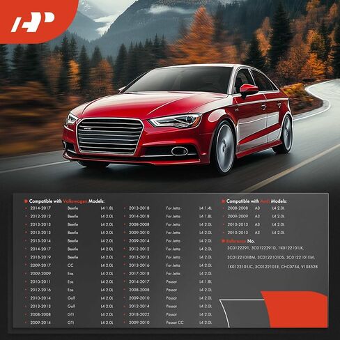 موصل مدخل مبرد زيت المحرك الممتاز متوافق مع Volkswagen Jetta 2008-2018، Passat 2008-2010/2012-2022، Golf 2010-2014، Beetle 2012-2019، CC 2009-2017، Eos، GTI، Passat CC & Audi A3 in Kuwait