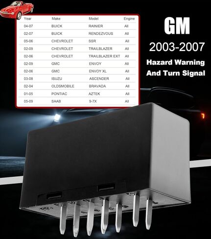 10-Pin Hazard Warning and Turn Signal Flasher Relay LM487 for GM Chevy Silverado GMC Cadillac Hummer 03-07, 10383321 15231201 Flasher Module | 10 Pins in Saudi Arabia