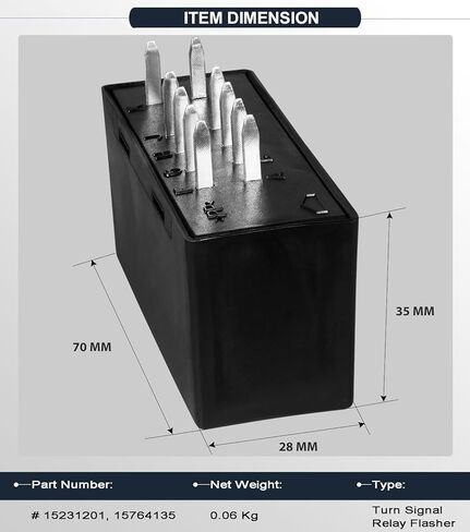 10-Pin Hazard Warning and Turn Signal Flasher Relay LM487 for GM Chevy Silverado GMC Cadillac Hummer 03-07, 10383321 15231201 Flasher Module | 10 Pins in Saudi Arabia